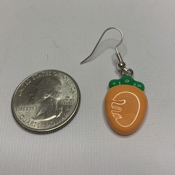 Carrot Earring, Vegetable Earring, Easter Earring, Funny Food Earring, Gift Idea - Picture 7 of 7